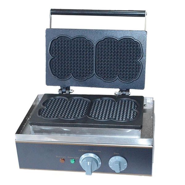 SPEDIZIONE GRATUITA Commerciale Colazione Muffins Maker Machine Flower Design Shape Waffle Baker Pancake Iron Waffle Machine