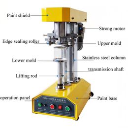 Commerciële aftoppingmachine Multifunctionele roestvrijstalen ingeblikte blikafdichtingsmachine Efficiënte en stabiele halfautomatische