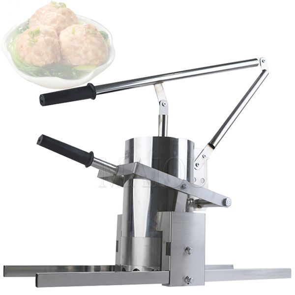 Máquina para hacer bolas de verduras y albóndigas de pollo manual barata comercial, extrusora de cuencos para carne de cerdo, máquina formadora de bolas de rábano