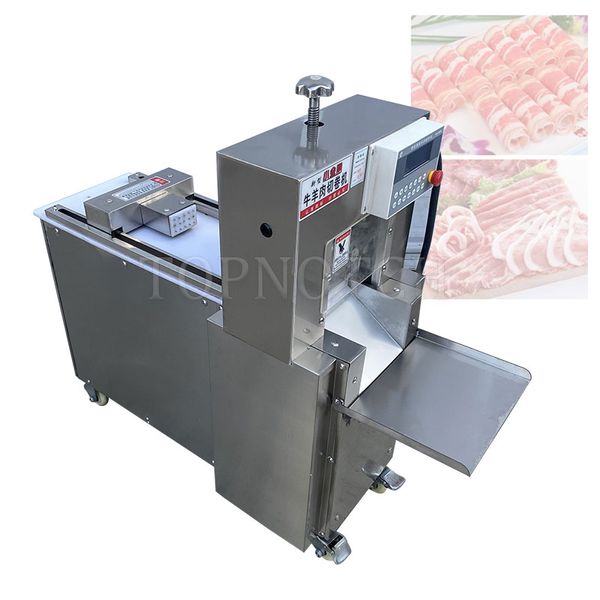 Máquina comercial de la cortadora del rollo del cordero de la carne del CNC para cortar el grueso ajustable de la cortadora de la carne del cordero del jamón