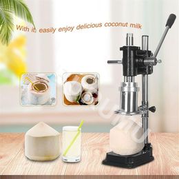 Máquina comercial de tapa de coco, grifo perforador de agua de Coco de acero inoxidable para cocos verdes, herramienta de fácil Control 294c