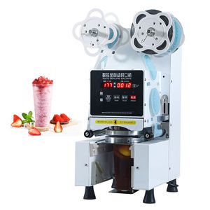 Machine à sceller les tasses commerciales Machine à sceller les magasins de thé au lait Machine à sceller les tasses entièrement automatique