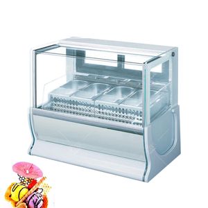 Gabinete de congelador de helado duro cuadrado curvo comercial Gabinete de exhibición de paletas multifuncional 560W