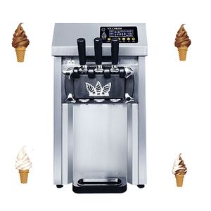 Machine commerciale de vente de crème glacée dure et molle, de bureau, à froid, rapide et à économie d'énergie, fabricant de cônes sucrés