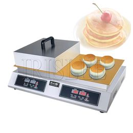 Commerciële Dubbele Hoofd 110V 220V Souffle Maker Snacks Machine Koperen Pan Snelle Verwarming Pluizige Pannenkoek Baker Souffle machine