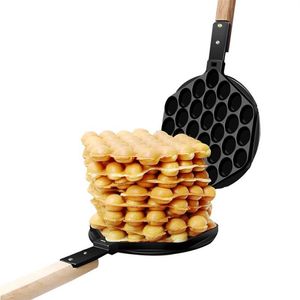 Commerciële Ei Bubble Wafelijzer Mold Hongkong Wafel Eggettes Roller Ijzer Antiaanbaklaag DIY Muffins Plate218v