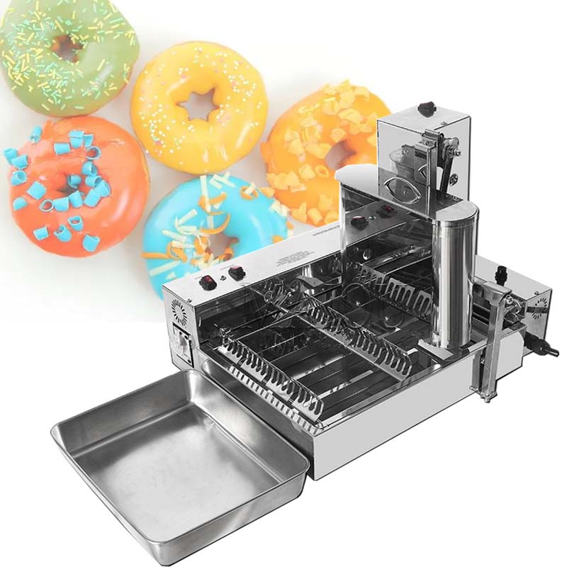 Máquina comercial elétrica de fazer rosquinhas em forma de bola, máquina de rosquinhas, fritadeira de bolo