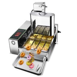 Máquina de fabricación de donas eléctricas comerciales Donut Fryer Mini Donut Machine 4 filas Donut Fryer Machine8389412