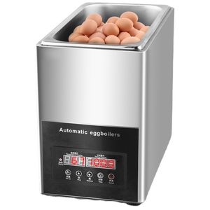 Hervidor de huevos eléctrico comercial, hervidor inteligente de huevos de gran capacidad de 9L, máquina para hervir huevos con 50 Uds.