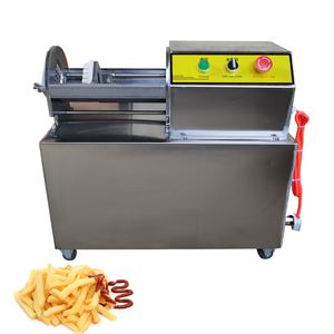 Machine de découpe de frites électrique commerciale coupe-bande de légumes petite trancheuse de croustilles 900W