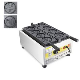 Commerciale Elettrico/Gas Waffle Maker Macchina 110 V 220 V Macchina Per Cialde Del Fumetto Panda Moneta Commemorativa Macchina di Cottura macchina