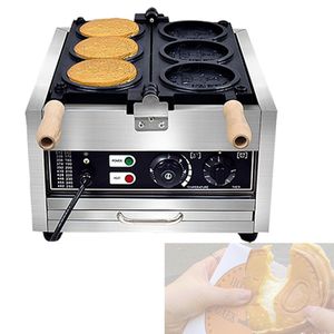 Commerciële Elektrische Gouden Munt Wafelijzer Patroon Non Stick Pan Ronde Brood Wafel Machine Snack Maker Commerciële 110v 220v