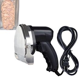 Commerciële elektrische kebab slicer doner mes shoarma snijder handheld gebraden vlees snijmachine gyro 220V 110V