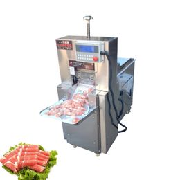 Cortadora de carne eléctrica comercial, máquina cortadora de carne de acero inoxidable, CNC, máquina de rollos de cordero de corte único, procesador de alimentos