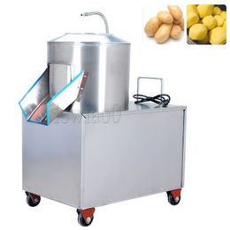Commerciële elektrische aardappelschiller 1500W automatische zoete aardappelschilreinigingsmachine