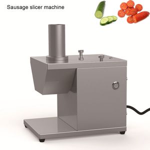 Cortadora eléctrica comercial de frutas, verduras, bistec, pan, salchicha, jamón, máquina de rodajas automática tipo mesa