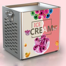 Máquina comercial de hielo frito, Mini máquina pequeña para batidos, helado de yogur frito y máquina para freír frutas, uso doméstico