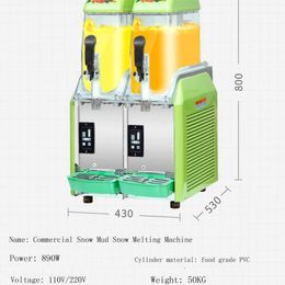 Distributore di succo ghiacciato per bevande ghiacciate commerciali a 4 cilindri con serbatoio per sciogliere la neve