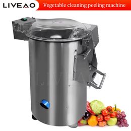 Machine commerciale de nettoyage de fruits et légumes, brosse, épluchage de carottes et de gingembre, Machine à laver les pommes de terre