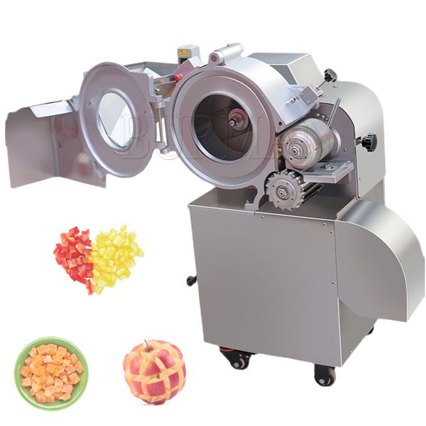 Machine commerciale de découpe de cubes d'oignons et de pommes de terre, coupe-légumes et fruits