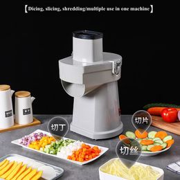 Máquina comercial para cortar en cubitos, frutas y verduras, zanahoria, patata, cebolla, máquina cortadora de cubos granulares, cortadora eléctrica de cebolla