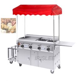 Commercieel gastype Griddle Deep Fyer Kanto kookmachine Teppanyaki Equipment Flat Grill Grill Squid