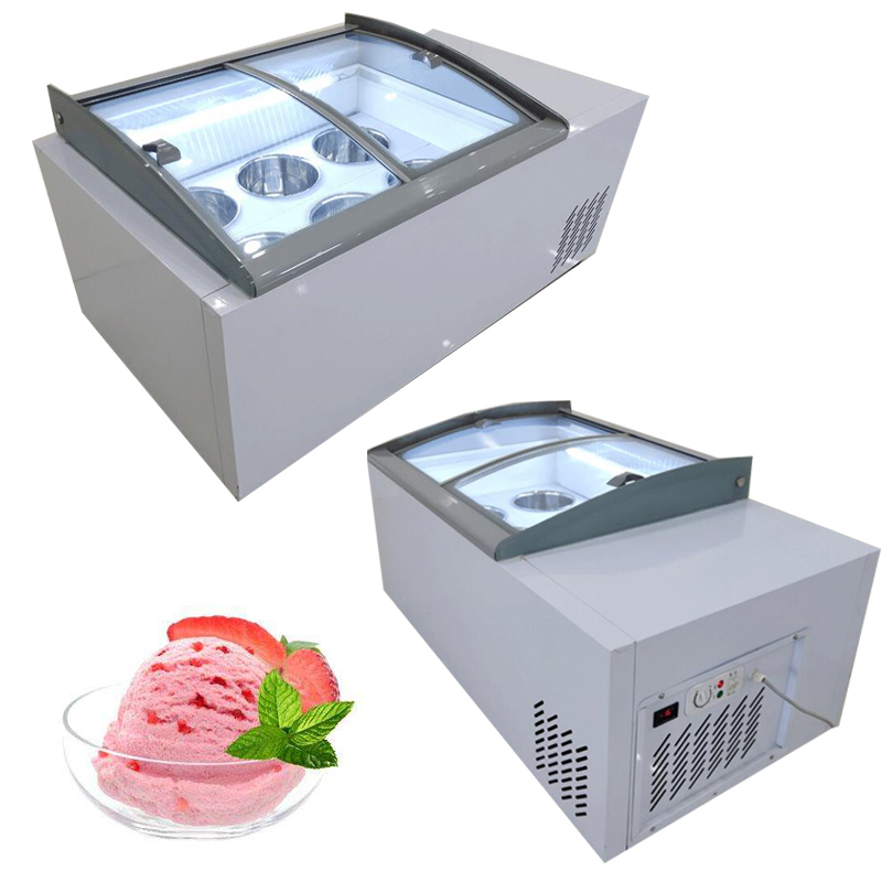 Commercial hard Ice cream display showcase electric Ice cream freezer Freezing machine