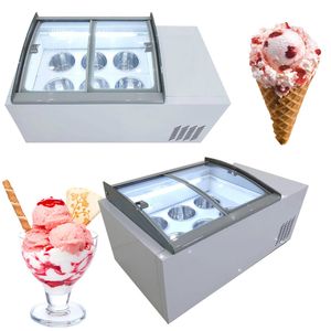 Vitrine commerciale de crème glacée, grande capacité, vitrine de glaces, congélateurs, Assurance qualité