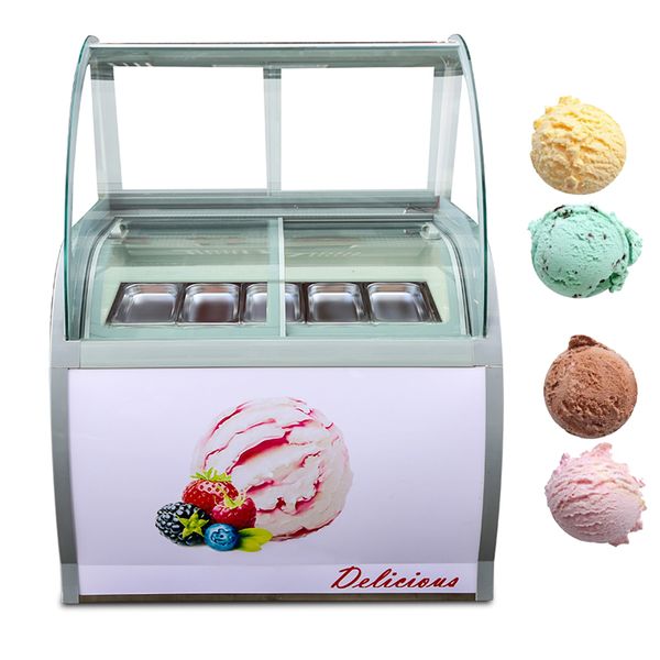 Vitrina comercial para helados, refrigerador, escaparate de paletas, gran capacidad, máquina de almacenamiento de conos para rollos de huevos y helados