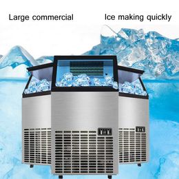 Commercial Ice Machine Milk Tea Shop Large 50kg / 24 uur Home Kleine Bar Automatische vierkante ijskubus MAKEMAY