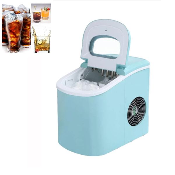 Máquina de hielo cilíndrica de bala eléctrica para hacer hielo comercial, minimáquina para hacer hielo de 15kg/24h para tienda de té con leche