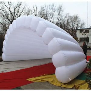 Igloo commercial grande couverture de scène gonflable tentes et abris de dôme de coquille blanche partie de patio pour le concert de musique d'événement de mariage avec le logo d'impression gratuit de ventilateur