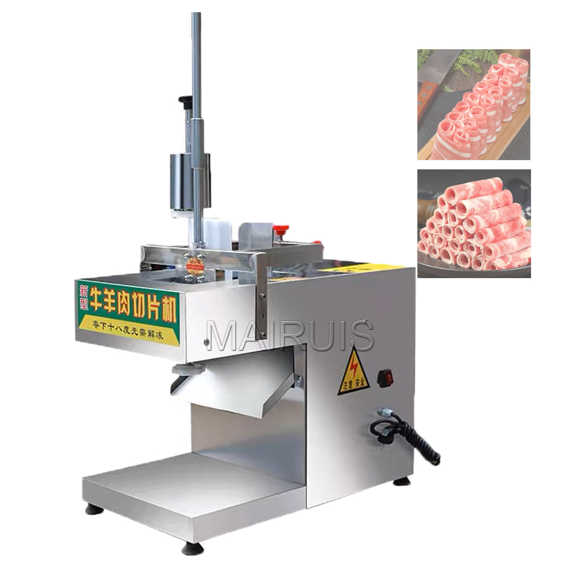 Commercial Lamb Slicer Restaurant Beef And Mutton Roll Cutting Machine Best Frozen Meat Cutter