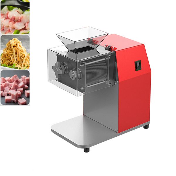 Machine de découpe de viande commerciale trancheuse à viande électrique déchiqueteuse de chou en acier inoxydable découpeuse de légumes 1100W