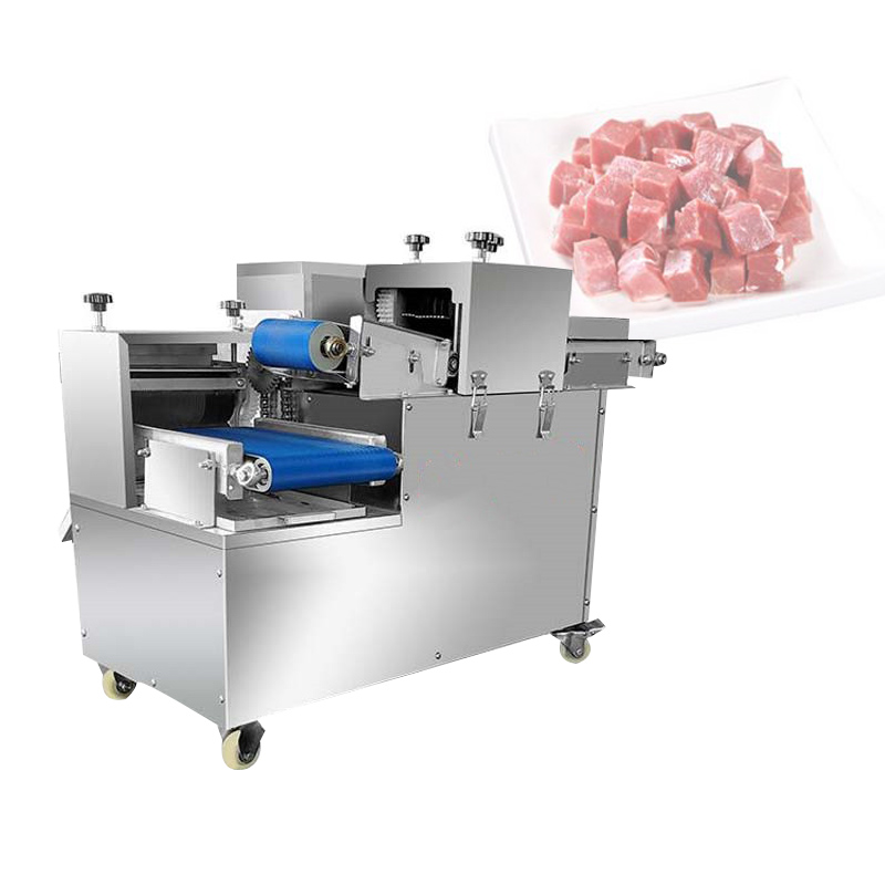 Commercial Meat Dicing Machine Automatisk högeffekt multifunktionell köttskärmaskin för tärning Pig Beef Mutton