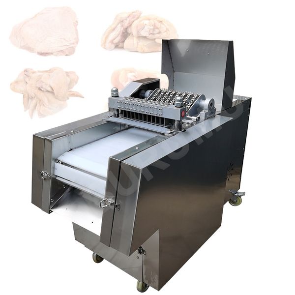 Machine commerciale de traitement de la viande électrique 600-750Kg/H viande fraîche congélation Steak poulet porc côtelette Cube coupe Cutter