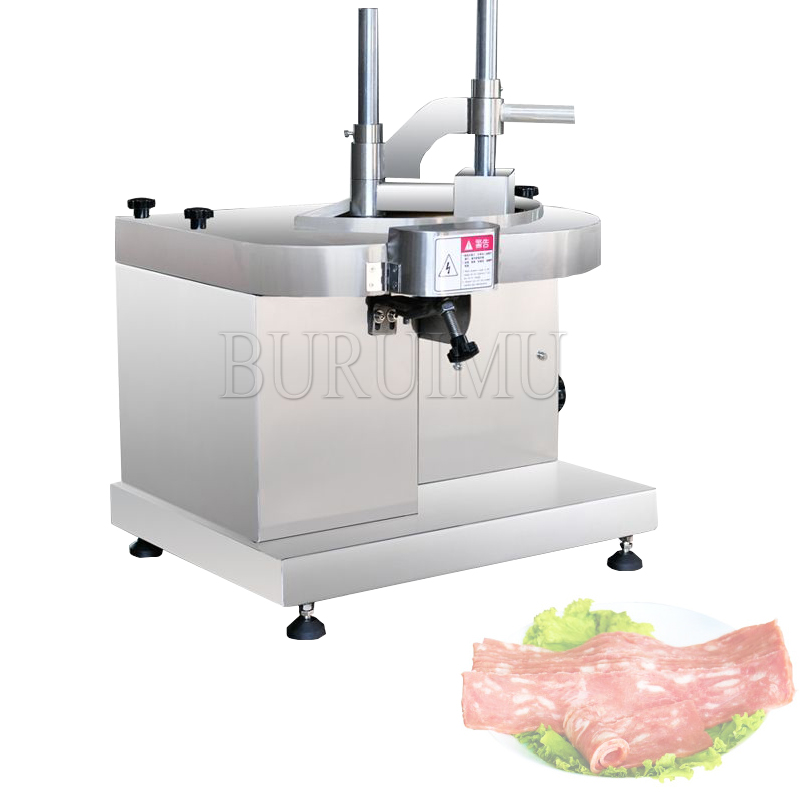 Kommerzielle Fleischschneidemaschine, elektrische Schneidemaschine für gefrorenes Fleisch, Hammelrolle, Rindfleischschneider, Lammrollen-Schneidemaschine