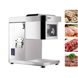 Commerciële vleessnijmachine Roestvrijstalen vleessnijmachine Elektrische vleessnijder voor plantaardig varkensvleeslam