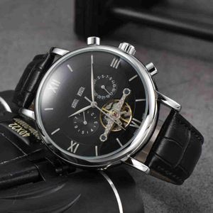 Commercial Mens Hollow Tourbillon Automatic Machinery Casual Belt Watch012