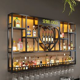Gabinetes de vinos modernos comerciales whisky buffet único gabinete de bar de restaurantes almacenamiento montado stojak na wino muebles de cocina