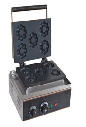 Machine de pâte à fleur de prune commerciale 1550W Donut Maker Flear Shape Waffle Making Machine 5 Grids5133555