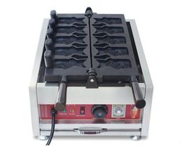 Comercial antiadherente 110V 220V eléctrico helado Taiyaki Fish Waffle Maker Snapper máquina para hornear