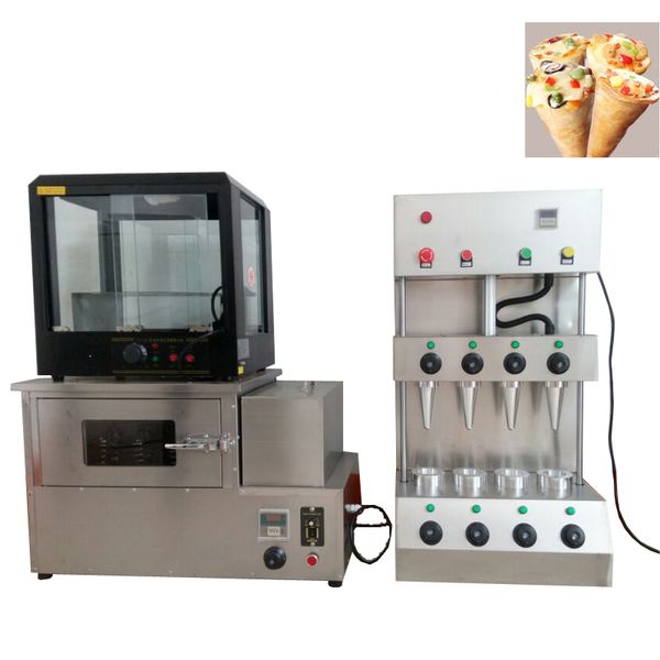 Machine commerciale de formage de cônes de Pizza avec four à Pizza rotatif, vitrine à Pizza avec isolation thermique à vendre