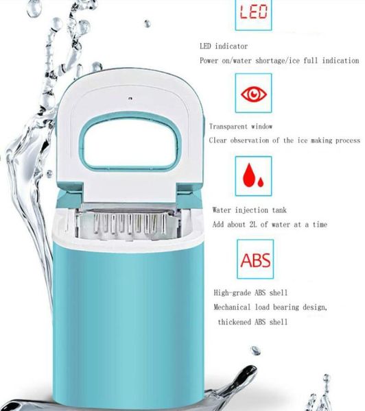 Máquina de fabricantes de hielo portátil comercial 25h15 kg Capacitación Electric Ice Maker Bebidas Cafetería Home Kitchen Ice Maker8925773