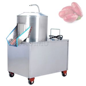 Éplucheur de pommes de terre commercial, laveuse automatique de pommes de terre en acier inoxydable pour éplucher les patates douces au gingembre Taro 1500W 260 KG/heure