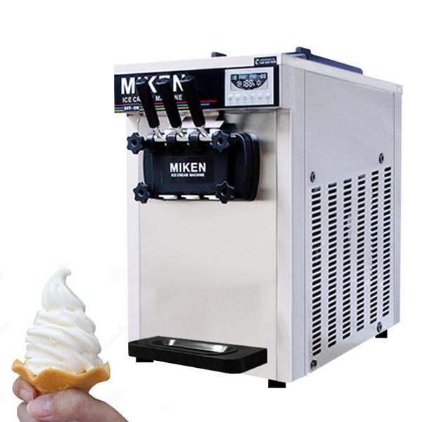 Comercial profesional Soft Ice Cream Maker Machine 3 Sabores Máquina expendedora de helados eléctricos 220V 110V