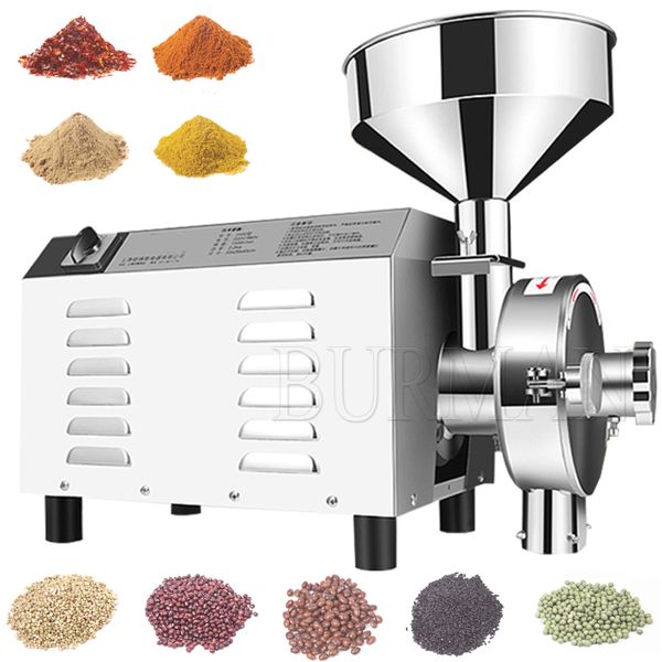 Machines commerciales de broyeur de pulvérisateur moudre le riz Machine de broyeur superfine Machine électrique de Grain de poivre de farine en acier inoxydable