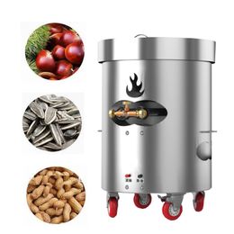 Commerciële Rotary Nut Roosting Machine voor Nuts Peanuts Kastanje Low Noise Rvs Grain Roaster Apparatuur