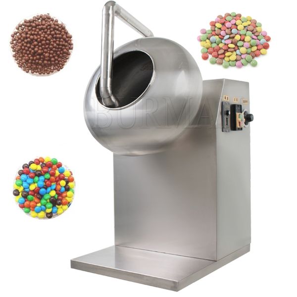 Petite Machine commerciale de polissage de revêtement de sucre, fabricant de bonbons en acier inoxydable pour chocolat aux cacahuètes