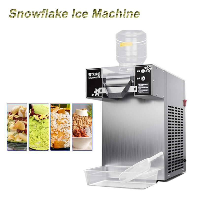 Commercial Snowflake Ice Machine 360W Snowflake Crusher Machine 60 kg/24H Snow Ice Maker 110V 220V Catering Machinery and Equipment